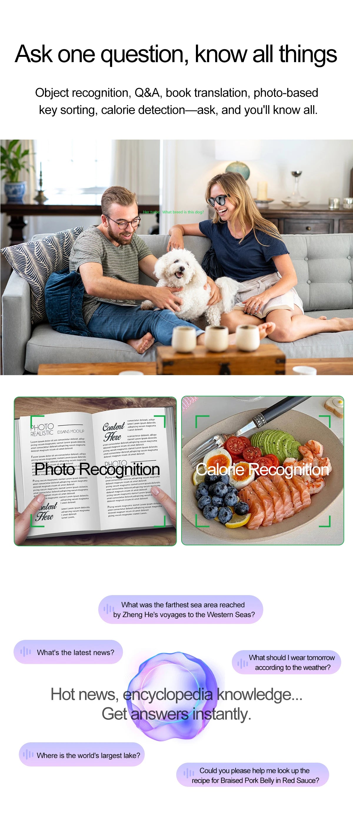 New Camera AI Smart Glasses